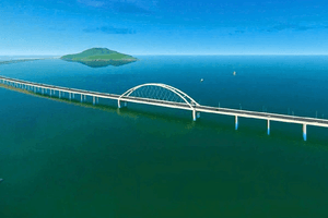Cầu vượt biển dài nhất Việt Nam và thứ 3 Đông Nam Á: Dần thành hình sau 1 năm khởi công, 2 năm nữa hoàn thành
