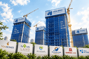 Xây dựng Hòa Bình (HBC) làm dự án cho Vinhomes, Novaland, Sunshine, Tân Á Đại Thành và loạt ông lớn bất động sản