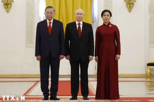 Tổng thống Nga Vladimir Putin chủ trì Lễ đón Tổng Bí thư, Chủ tịch nước Tô Lâm và Phu nhân