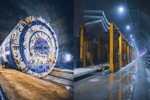 Huy động máy đào hầm TBM 2.700 tấn đào xuyên đất đá, mở đường cho siêu dự án đường sắt hơn 313.000 tỷ đồng