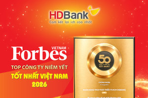 HDBank tiếp tục vào Top 50 Forbes Việt Nam trong bước chuyển lớn của thị trường vốn