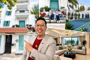 Bên trong biệt thự đồ sộ giữa lòng Thủ đô của biên tập viên có học vấn 'khủng' nhất VTV, là con trai nhà toán học nổi tiếng: Không gian mở, dành riêng sân rộng chơi pickleball
