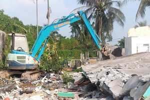 Cưỡng chế thu hồi hơn 2.300m2 đất từ 7 hộ dân để làm tuyến đường vành đai lớn tại Hải Phòng