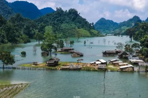 'Vịnh' nước rộng 300ha chỉ xuất hiện vài tháng mỗi năm ở Việt Nam, nằm giữa làng nguyên thủy nổi tiếng