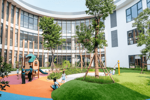 Vin Nexus Center: Trường học hạnh phúc hình trái tim và những gam màu rất “lạ”