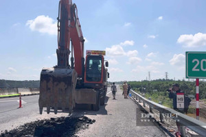 Dự án thành phần 6.000 tỷ thuộc cao tốc Biên Hòa - Vũng Tàu xuất hiện vết nứt, 8 nhà thầu từng tham gia