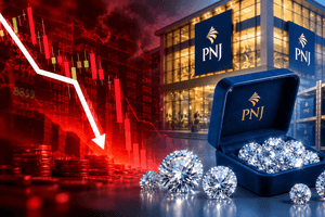 Gánh nặng dự phòng kỷ lục, giá trị sổ sách của PNJ nguy cơ lùi sâu về 12.619 đồng/cp vào cuối năm 2026