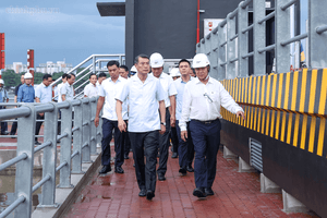 Thủ tướng kiểm tra dự án 10.000 tỷ đồng chống ngập cho 6,5 triệu dân