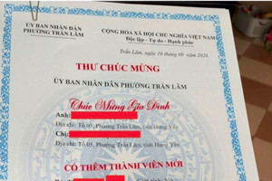 Công an phát cảnh báo quan trọng với công dân mới đăng ký kết hôn, sinh con