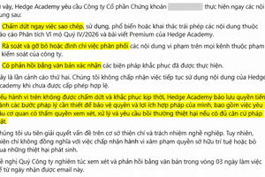 Doanh nghiệp vốn 500 triệu đồng 'cảnh cáo lần 2' công ty chứng khoán quy mô gần 8.000 tỷ vì bị sao chép báo cáo phân tích