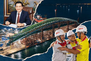 Mái vòm thép 3.400 tấn vừa rời nhà máy Đại Dũng, bắt đầu hành trình 124km về sông Sài Gòn làm công trình do Nutifood tài trợ