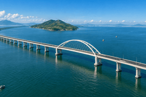 Cầu vượt biển dài nhất Việt Nam sau hơn 1 năm khởi công: Tăng tốc triển khai thi công hạng mục cọc khoan nhồi ở độ sâu hơn 100m