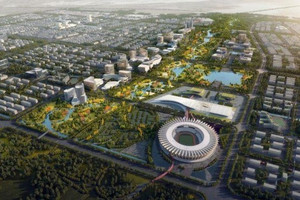 Vinhomes tính kỹ phương án chống ngập cho khu đô thị có sân vận động lớn nhất thế giới