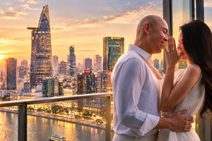 Căn hộ với tầm view nhìn thẳng tòa nhà Bitexco trở thành không gian đắt giá trong màn cầu hôn gây chú ý của thiếu gia Sơn Kim