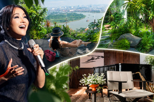 Cận cảnh penthouse 650m2 của 'cô Bống' Hồng Nhung: Nội thất đậm chất nghệ thuật, không gian phủ cây xanh mát
