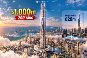 Số phận của siêu tháp chọc trời 1.000m với 200 tầng xuyên mây, vốn 38 tỷ USD từng kỳ vọng phá vỡ mọi kỷ lục giờ ra sao?