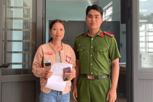 Nhận trình báo từ chị Bùi Thị Thanh Vân, công an lập tức xác minh số tiền 450 triệu đồng