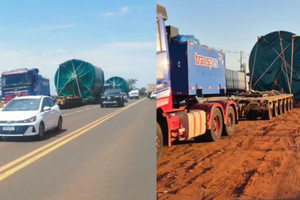 Phong tỏa nhiều tuyến đường để mở lối cho đoàn xe chở hàng hóa dài hơn 43m, nặng 162 tấn đi thực hiện nhiệm vụ