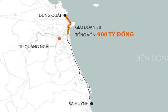 Quảng Ngãi phê duyệt dự án đường ven biển Dung Quất – Sa Huỳnh giai đoạn 2B
