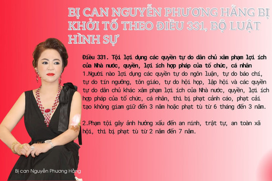 Bà Nguyễn Phương Hằng sử dụng 12 kênh mạng xã hội để thông tin xuyên tạc