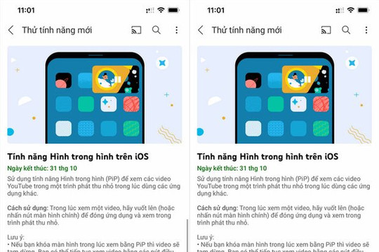 YouTube mở tính năng Picture-in-Picture cho người dùng IOS 