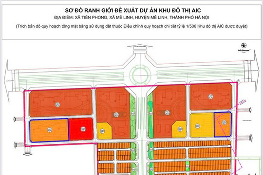 Điều chỉnh chủ trương đầu tư Dự án Khu đô thị AIC huyện Mê Linh