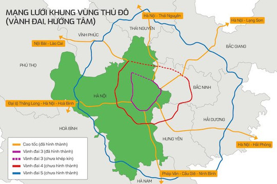 Hôm nay (20/5): TP Hà Nội xem xét, quyết định bố trí vốn cho dự án đường Vành đai 4