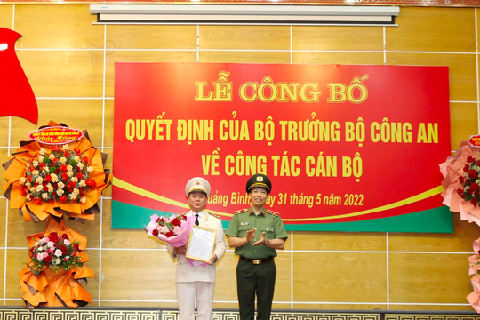 Phó Cục trưởng Cục An ninh Kinh tế giữ chức vụ Giám đốc Công an tỉnh Quảng Bình