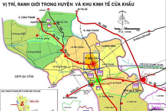 Tây Ninh phê duyệt quy hoạch chung xây dựng Khu kinh tế Cửa khẩu Mộc Bài