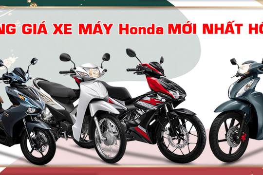 Cập nhật bảng giá xe máy Honda mới nhất tháng 7/2022