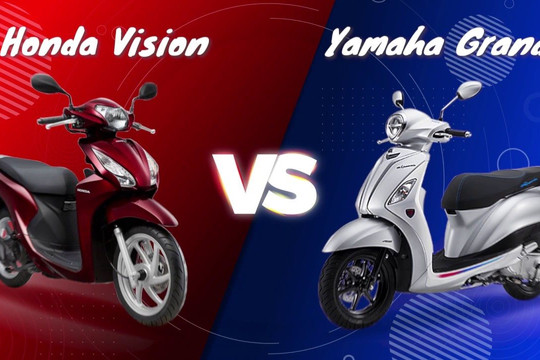 Nên mua xe máy Honda Vision 2022 hay Yamaha Grande 2022?