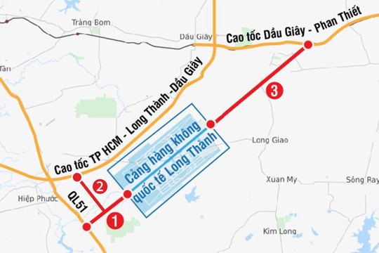 Chốt thời hạn khởi công 2 dự án tuyến đường kết nối với sân bay Long Thành