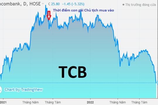 Con gái tỷ phú Hồ Hùng Anh mất 520 tỷ đồng sau hơn 1 năm "đu đỉnh" cổ phiếu TCB