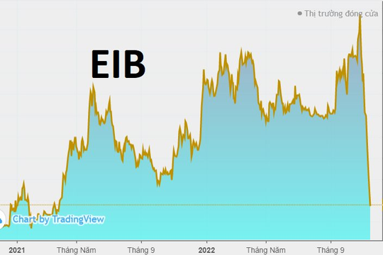 Cổ phiếu EIB mất gần 54% sau 3 tuần lập đỉnh