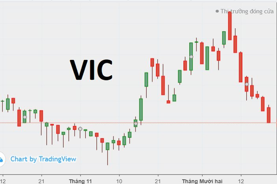 Cổ phiếu VIC giảm phiên thứ 8 liên tiếp, vốn hóa "bốc hơi" 56.000 tỷ đồng
