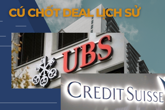Cú chốt deal lịch sử: UBS đã đạt được thỏa thuận mua lại Credit Suisse với giá 3,2 tỷ USD