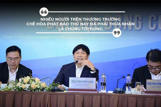 ĐHCĐ năm 2022 nói "ngành thép sẽ thê thảm": Năm 2023, Chủ tịch Hòa Phát Trần Đình Long nói gì?