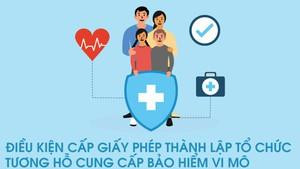 Infographics: Điều kiện cấp Giấy phép thành lập tổ chức tương hỗ cung cấp bảo hiểm vi mô