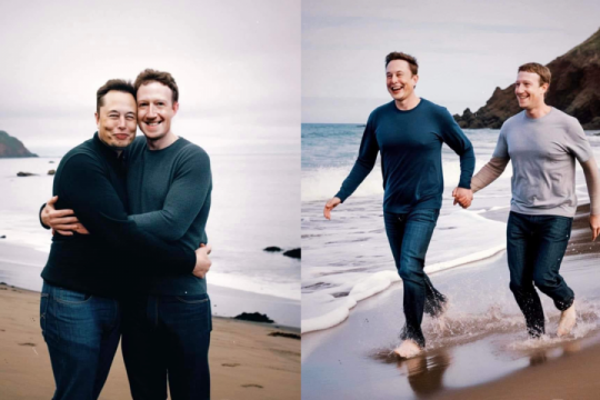 Bật cười trước bộ ảnh "thâm tình" giữa Elon Musk và Mark Zuckerberg