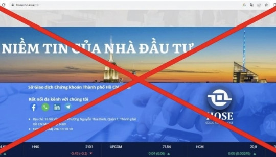 Cảnh báo: Sở Giao dịch chứng khoán TPHCM bị mạo danh!