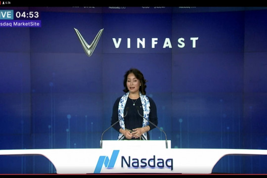Cập nhật: Cổ phiếu VFS tăng vọt 24%, vốn hoá VinFast đạt 63 tỷ USD
