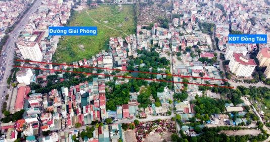 Hình ảnh toàn cảnh tuyến đường nối Khu đô thị Đồng Tàu - Giải Phóng