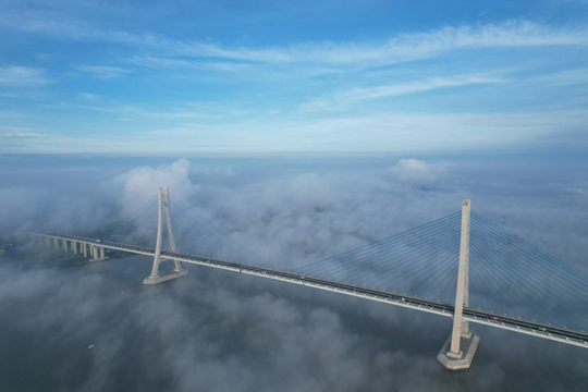 Chiêm ngưỡng cây cầu 6.000 tỷ có trụ tháp cao nhất, cọc khoan sâu nhất Việt Nam, nối vựa lúa lớn nhất với cả nước