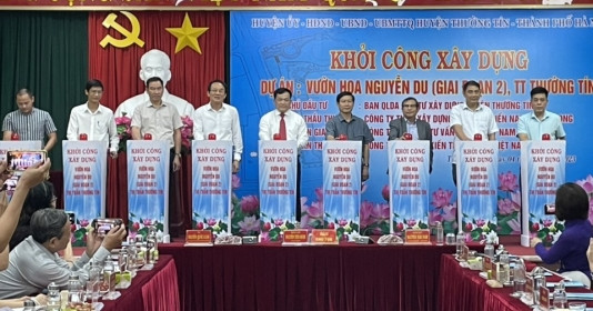 Khởi công xây dựng dự án vườn hoa gần 15 tỉ đồng ngoại thành Hà Nội