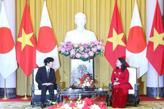 Phó Chủ tịch nước đón, hội kiến với Hoàng Thái tử và Công nương Nhật Bản