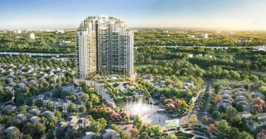 Dự án tòa tháp xanh có mật độ sân vườn trên cao cao nhất Việt Nam: 620 biệt thự, hơn 20.000m2 diện tích sân vườn trên bầu trời và 30.000m2 đại quảng trường