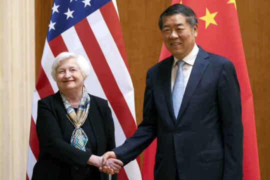 Bộ trưởng Tài chính Mỹ gặp Phó Thủ tướng Trung Quốc trước thềm APEC