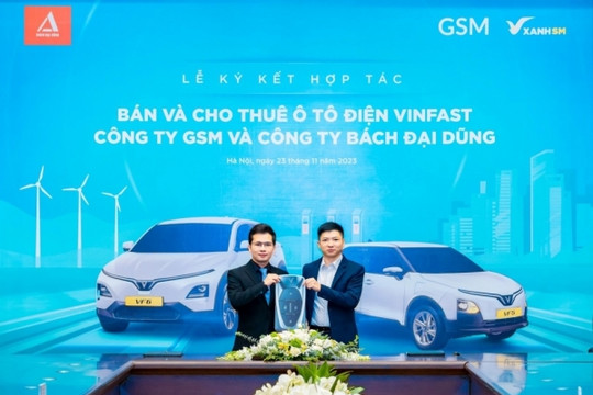 300 ô tô điện VinFast được GSM cung cấp cho hãng taxi tại quê nhà ông Phạm Nhật Vượng