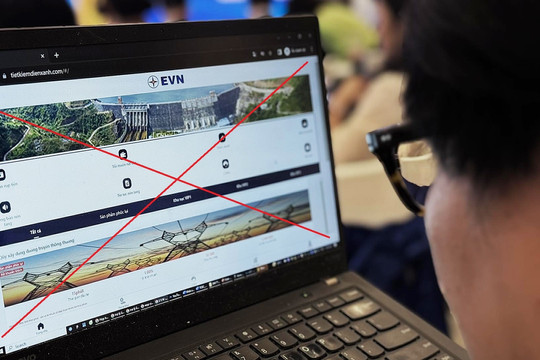 Cảnh giác với website giả mạo Điện lực Việt Nam EVN