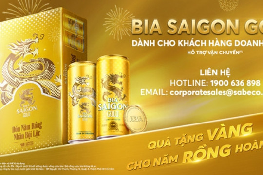 Bia Saigon Gold phiên bản Tết Rồng thu hút khách hàng doanh nghiệp